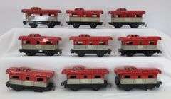Lot of 18 NYC 20102 Tinplate Lithographed Caboose Train Cars variations