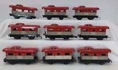 Lot of 17 Marx O Gauge lithographed tinplate NYC 20102 caboose variations