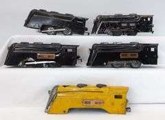 Lot of 5 Marx O Gauge NYC Commodore Vanderbilt electric and key wind steam locomotives