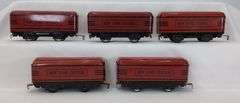 Marx O Gauge lot of 5 New York Central red streamline steam locomotive tenders
