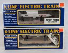 Modern Era K-Line O Gauge Desert Storm K-6644, two K-6652, two K-5134, K6335, K-5417 Mint in box