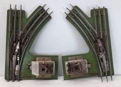 Prewar Lionel O Gauge three pair O21 one pair O12 Switches three lanterns