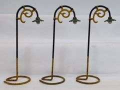 Early Tinplate Bent Wire Street Lamps Painted Sheet Metal Lamps/Shades