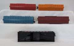 Lot of 27 Marx O Gauge tank, box, flat, hopper, gondola, searchlight cars