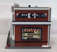 Department 56 Snow Village Winter Birch Trees and Department 56 Lionel Electric Train Shop