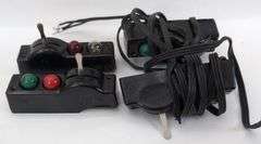 Postwar Lionel O Gauge two pair O22 Remote Control Switches controllers, lanterns, fixed voltage plugs