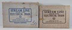Two Louis Marx & Co. Stream Line Steam Type Electrical Train Sets 4822 and 5610 in box
