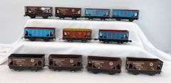 Lot of 17 Marx O Gauge 554 NP, 738701 PRR, 86000 D.L.&W. Coal Cars