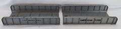 Postwar American Flyer S Gauge terminal/station, crossing gates w/shacks, girder plate bridges