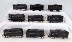 Lot of 14 Marx O Gauge New York Central and Nickel Plate Road wedge tenders