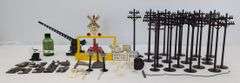 Marx O Gauge Train Accessories Crossing Signal, Crossing Gates, Signs, Telephone Poles, and More