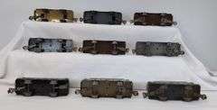 Lot of 19 Marx O Gauge Union Tank Co., Sinclair and Santa Fe 4-wheel tank cars