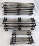 NOS Postwar Lionel O Gauge straight 71 sections, three bundles with factory wire band, two curved, four half straight