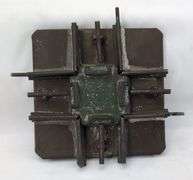 Early Ives O Gauge three rail electric manual switches crossovers red fibre insulators