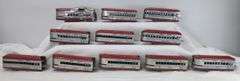 Marx Union Pacific M 10005 streamline articulated lithographed tinplate passenger train Powered unit ten cars