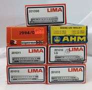 Lima, Rivarossi, AHM HO passenger trains American European in box