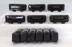 Lot of 12 Marx O Gauge lithographed tinplate streamline New York Central Train steam locomotive tenders