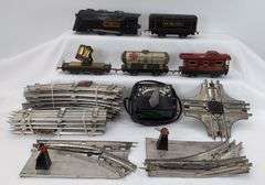 Marx O Gauge Train Set with Commodore Vanderbilt Locomotive, Cars, Track, and Transformer