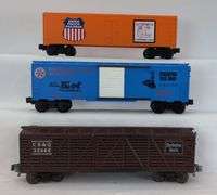 Postwar AMT/KMT O Gauge box and stock cars plus others some in box Newbraugh Brothers Toys