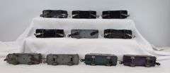 Lot of 19 Marx O Gauge Union Tank Co., Sinclair and Santa Fe 4-wheel tank cars