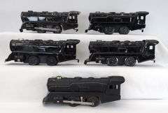 Lot of 5 Marx O Gauge steam locomotives one electric 898 four key wind