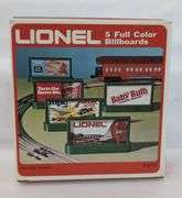 Modern Era Lionel O Gauge Train Accessories - Highway Flasher, Semaphore, Billboards, Ore Loads, Barrels