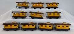 Lot of 19 Marx O Gauge lithographed tinplate Caboose - 984 Union Pacific & 20102 NYC