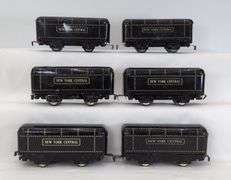 Lot of 12 Marx O Gauge lithographed tinplate streamline New York Central Train steam locomotive tenders