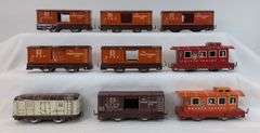 Wyandotte Hafner O Gauge Overland Flyer, Chicago & North Western, Pennsylvania lithographed tinplate freight
