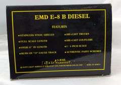 Modern Era Weaver O Gauge 3 rail EMD E-8 diesel ATSF Warbonnet in box