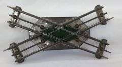 Early Ives O Gauge three rail electric manual switches crossovers red fibre insulators
