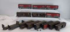 Lot of 14 Marx O Gauge 8 wheel box cars NYC UP PRR NYNH&H