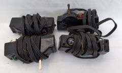 Postwar Lionel O Gauge two pair O22 Remote Control Switches controllers, lanterns, fixed voltage plugs