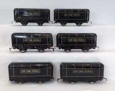 Lot of 12 Marx O Gauge lithographed tinplate streamline New York Central Train steam locomotive tenders