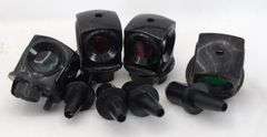 Postwar Lionel O Gauge two pair O22 Remote Control Switches controllers, lanterns, fixed voltage plugs