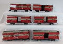Marx O Gauge 4 wheel 1427 PRR box car 80982 Wabash gondola six of each