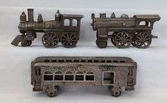 Cast Iron Pennsylvania Limited combine car, No. 400 2-4-0 , unnumbered 2-4-0 floor toys
