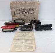 Two Louis Marx & Co. Stream Line Steam Type Electrical Train Sets 4822 and 5610 in box