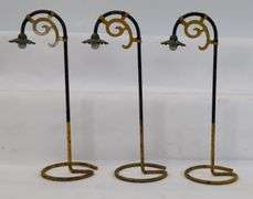 Early Tinplate Bent Wire Street Lamps Painted Sheet Metal Lamps/Shades