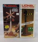 Modern Era Lionel O Gauge Train Accessories - Highway Flasher, Semaphore, Billboards, Ore Loads, Barrels