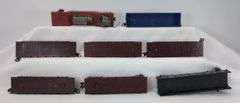 Lot of 27 Marx O Gauge tank, box, flat, hopper, gondola, searchlight cars