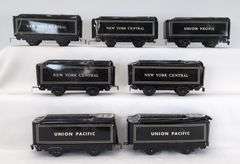 Lot of 14 Marx O Gauge lithographed tinplate - 551 New York Central & 551 Union Pacific steam locomotive tenders