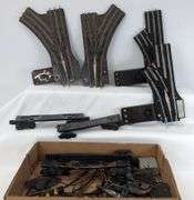 Lionel O Gauge switch parts, car chassis, wheels, trailing truck, More