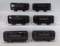 Lot of 12 Marx O Gauge lithographed tinplate streamline New York Central Train steam locomotive tenders