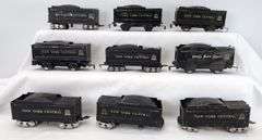 Lot of 14 Marx O Gauge New York Central and Nickel Plate Road wedge tenders