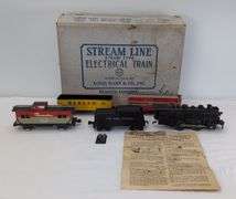 Two Louis Marx & Co. Stream Line Steam Type Electrical Train Sets 4822 and 5610 in box