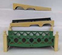 Prewar Lionel O Gauge bridge with spans gravel roadbed variation