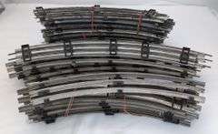 Marx O Gauge 027 track, switches, three bridges, 90 degree crossover, uncoupler