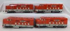 Marx O Gauge Southern Pacific 6000 diesel locomotive A units 4 powered 4 dummy 2 shells