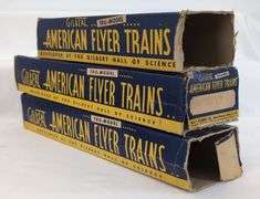 Prewar American Flyer O Gauge 495, 496, 497 Red Pullman passenger cars with boxes
